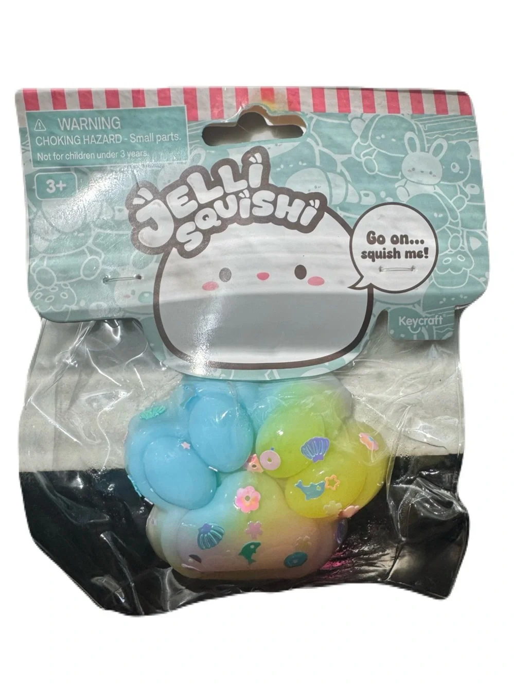 Jelly Squishi Multicolor Paw Print Squishy Sensory Toy